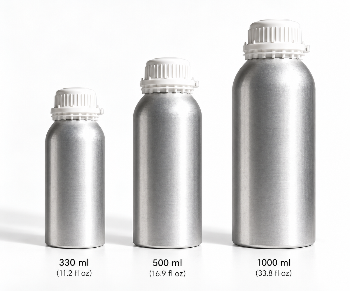 Aluminum Bottles - Epoxy Coated Tamper Proof with Sealing Plug